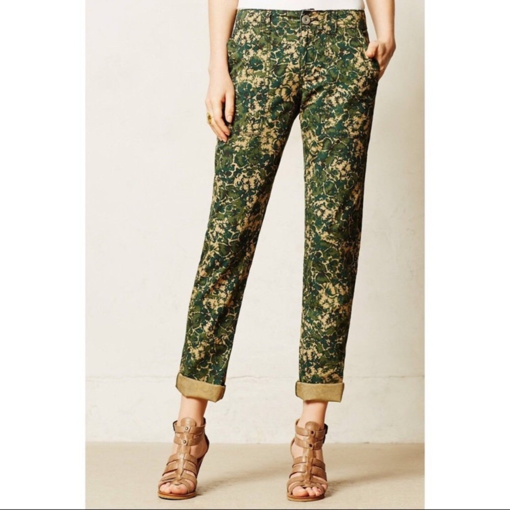 Anthropologie Sylvan Moto Roll up pants